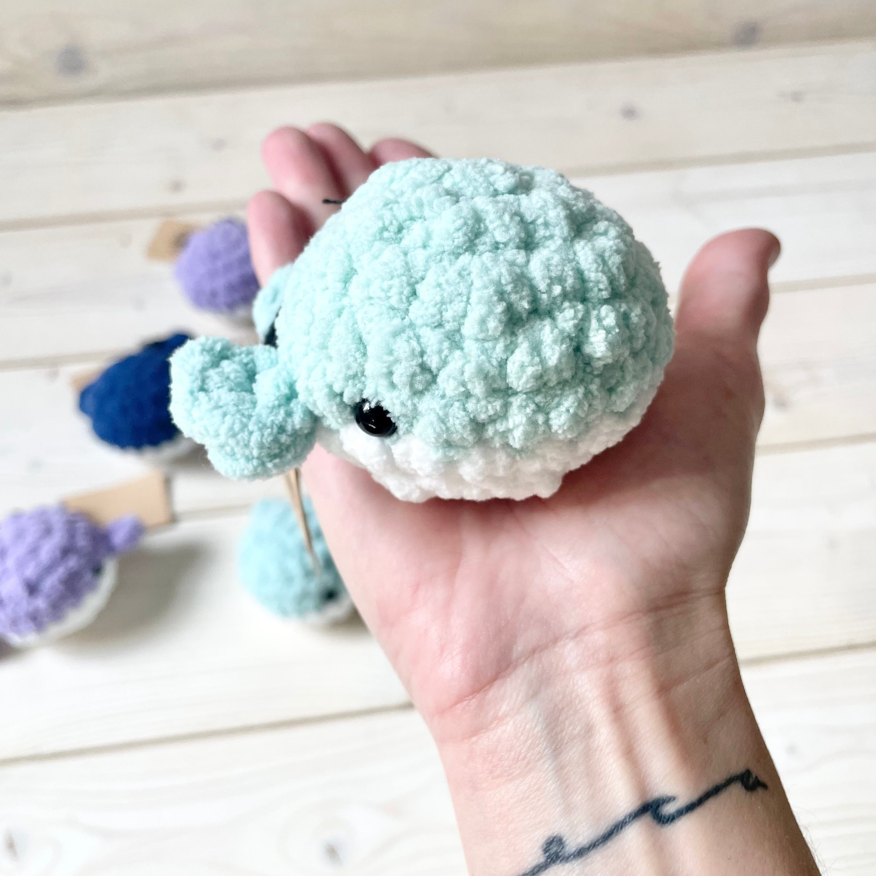 Mini Crochet "Worry" Whales