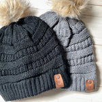 Cable Knit Pom Beanie