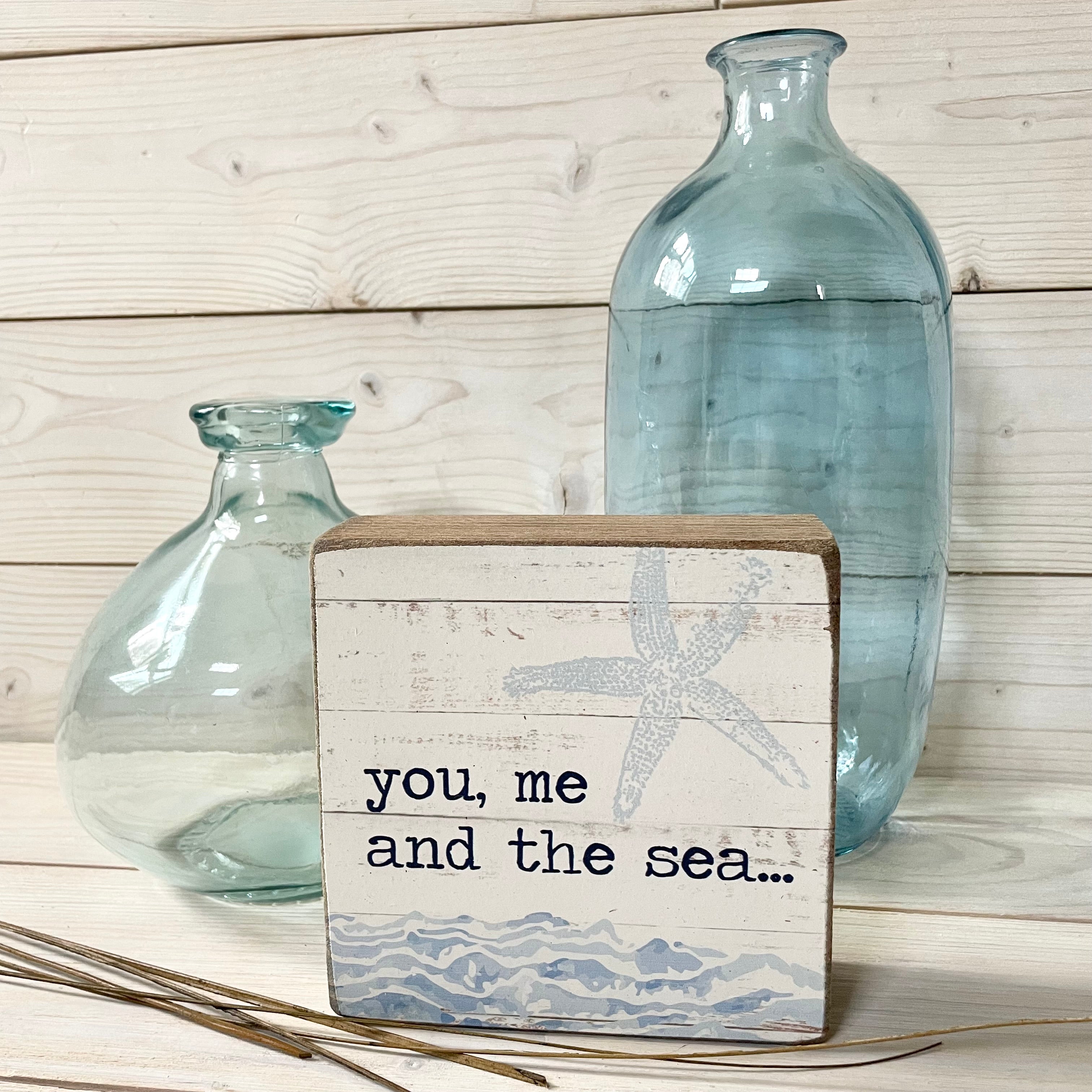 You, Me and the Sea Decorative Wooden Block
