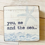 You, Me and the Sea Decorative Wooden Block