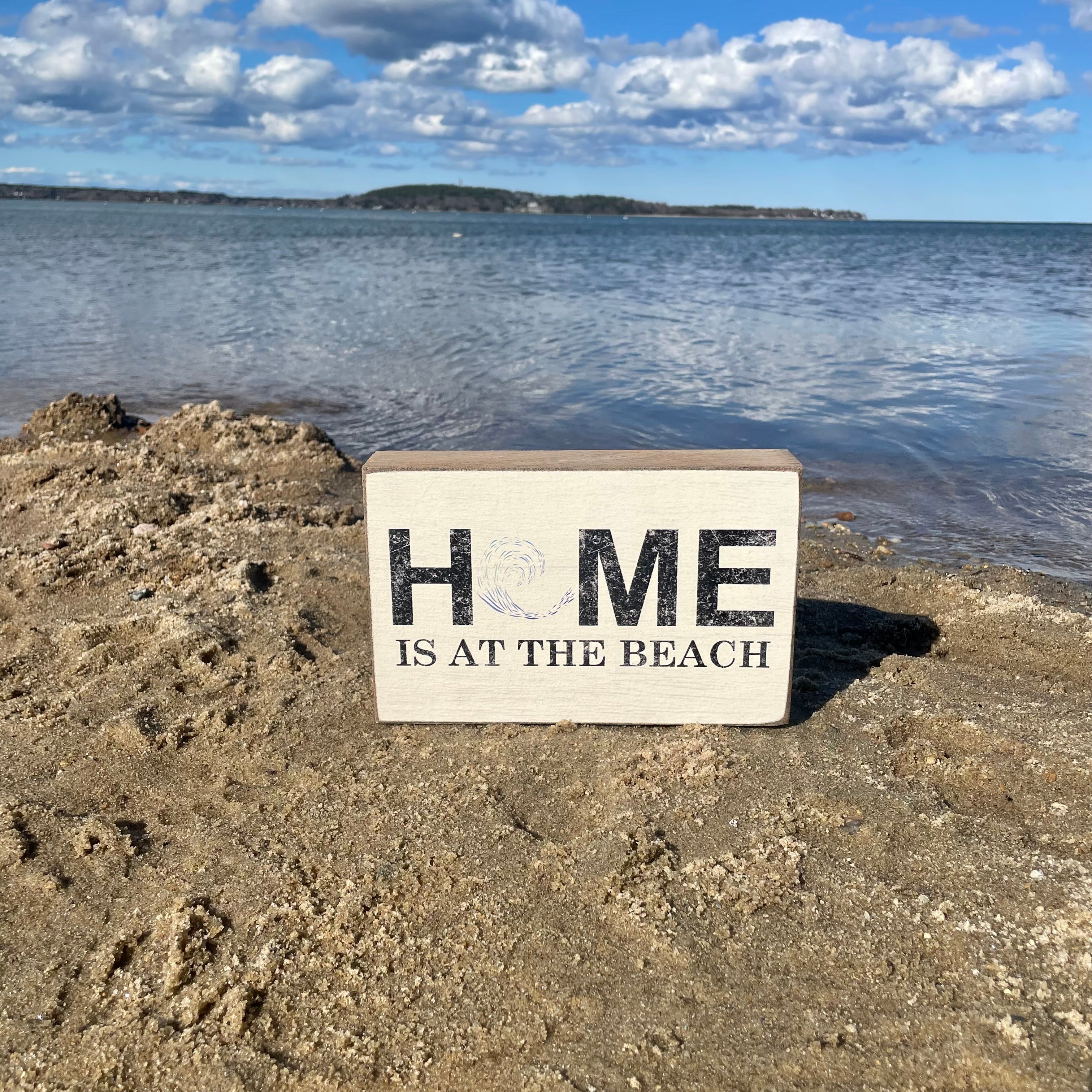 Home is at the Beach Decorative Wooden Block