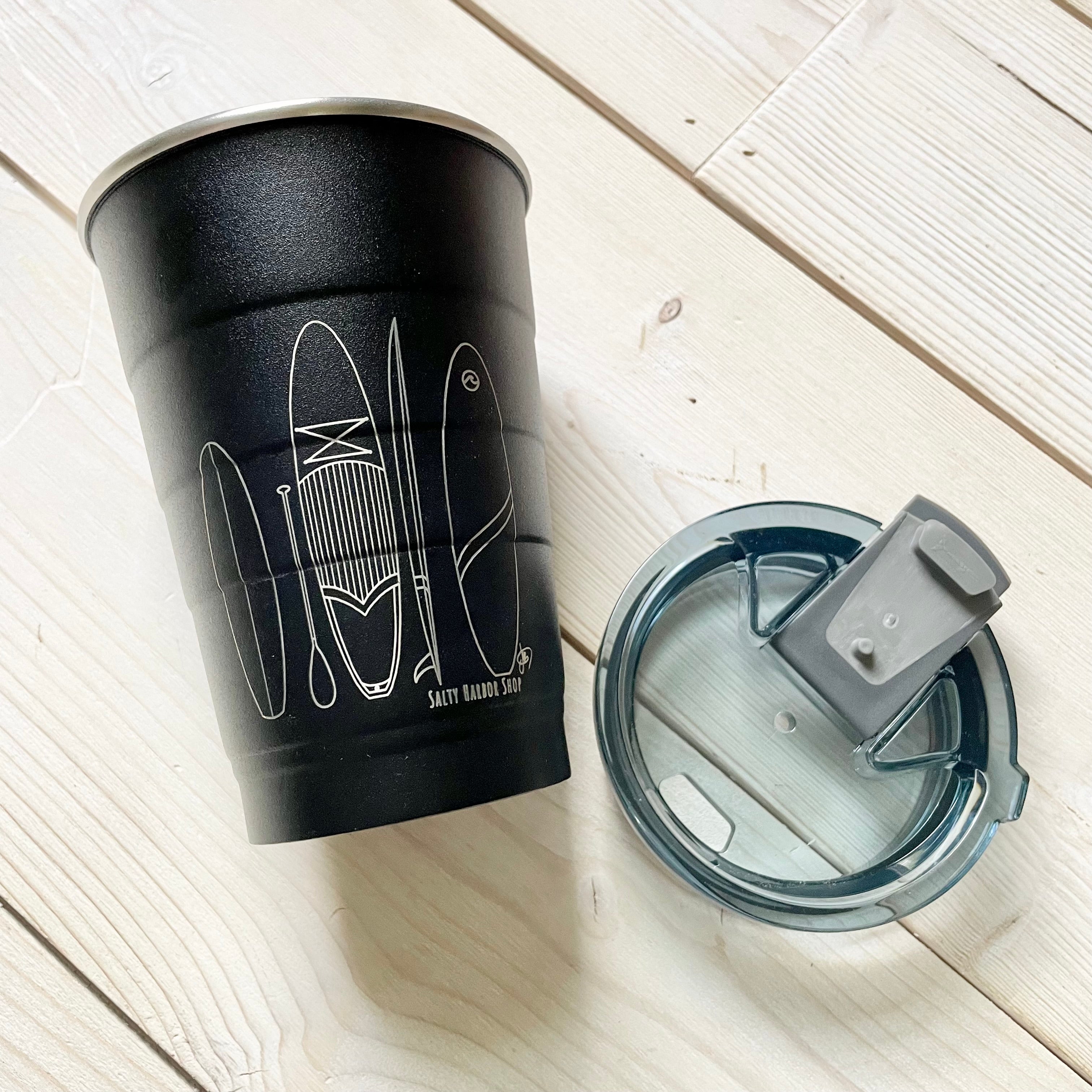 Surfboard Pirani Party Tumbler- Black