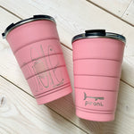 Surfboard Pirani Tumbler- Pink