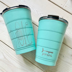 Surfboard Pirani Tumbler- Teal