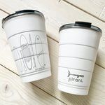 Surfboard Pirani Tumbler- White