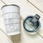 Surfboard Pirani Tumbler- White