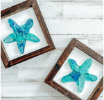 Sea Glass Framed Starfish