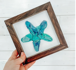 Sea Glass Framed Starfish