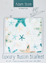 Muslin Swaddle Starfish Blanket