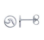 Wave Circle Stud Earrings