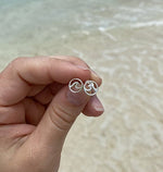 Wave Circle Stud Earrings